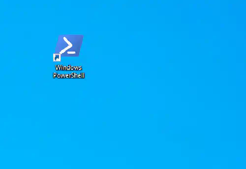 Right click the powershell icon on the Desktop and select run as administrator from dropdown menu