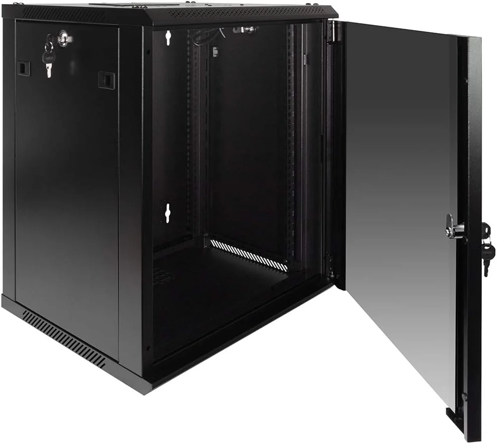 NavePoint Armario para servidor de red montado en pared de 12U