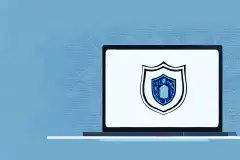 Imagen simbólica que representa la seguridad en Internet, con un escudo que protege la pantalla de un ordenador de las ciberamenazas.