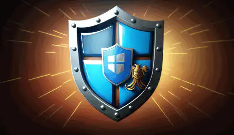 Imagen animada de un escudo con el logotipo de Windows protegido por un candado