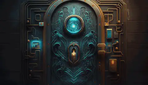 Una puerta cerrada con llave y un escáner de huellas dactilares como único medio para entrar.
