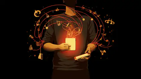 Ilustración simbólica de una persona sosteniendo una señal Wi-Fi con símbolos de dinero fluyendo hacia su bolsillo.