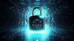 Una imagen simbólica que representa la privacidad y la seguridad digitales, con un candado cerrado protegido por el emblema de un escudo, que transmite la idea de salvaguardar los datos y el anonimato en línea.